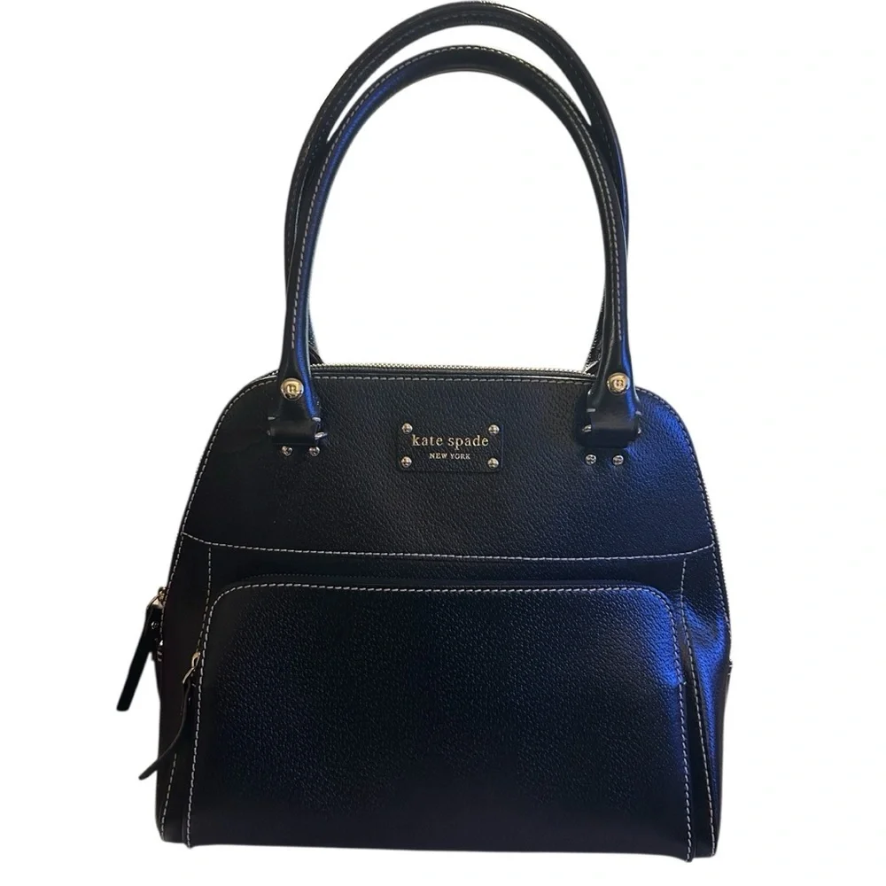 Kate Spade New York Wellesley Maeda Black Pebbled Leather Satchel NWOT